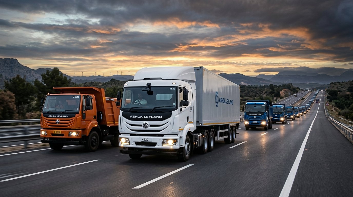 Commercial Truck Lineup on Display